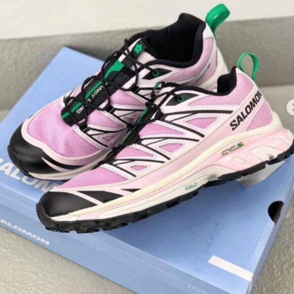 Sandy Liang Salomon XT-Expanse 6 Pink and Black Womens Sneakers - Picture 1 of 5